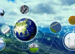 Graphic of earth and climate