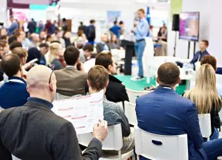 People at a professional conference